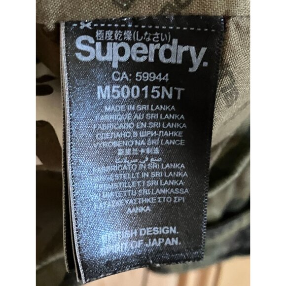 Superdry Mens Rookie Edition Camo Patch Military Jacket Size Large Green AN EXC - Picture 8 of 12